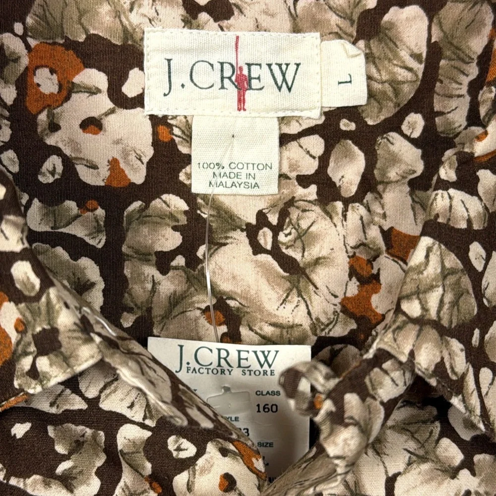 NWT Deadstock J.‎ Crew Oarman Floral Patterned Men's Shirt
